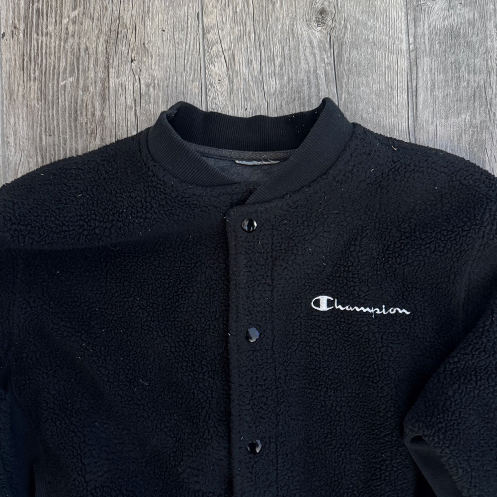 Champion Black Varsity Bomber Jacket